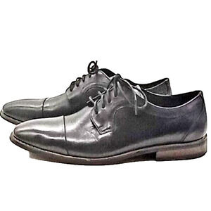 BRUNO MARC Oxfords Shoes Men's Size 8 M Leather Uppers Black Dress
